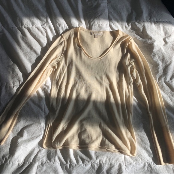 Cream Longsleeve Michael Kors Top - Picture 2 of 7